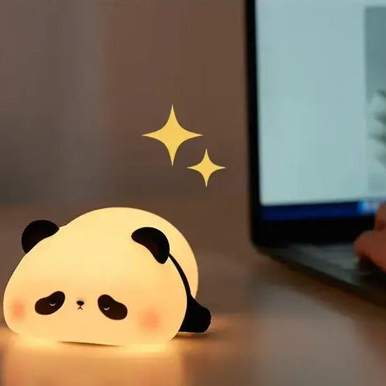 Luminária de Silicone Panda com Toque e Controle de Brilho