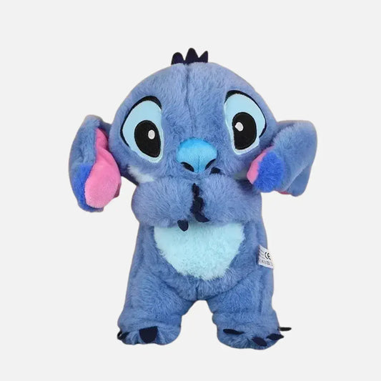 Stitch de Pelúcia Terapêutica com Respiração e Luz Calmante