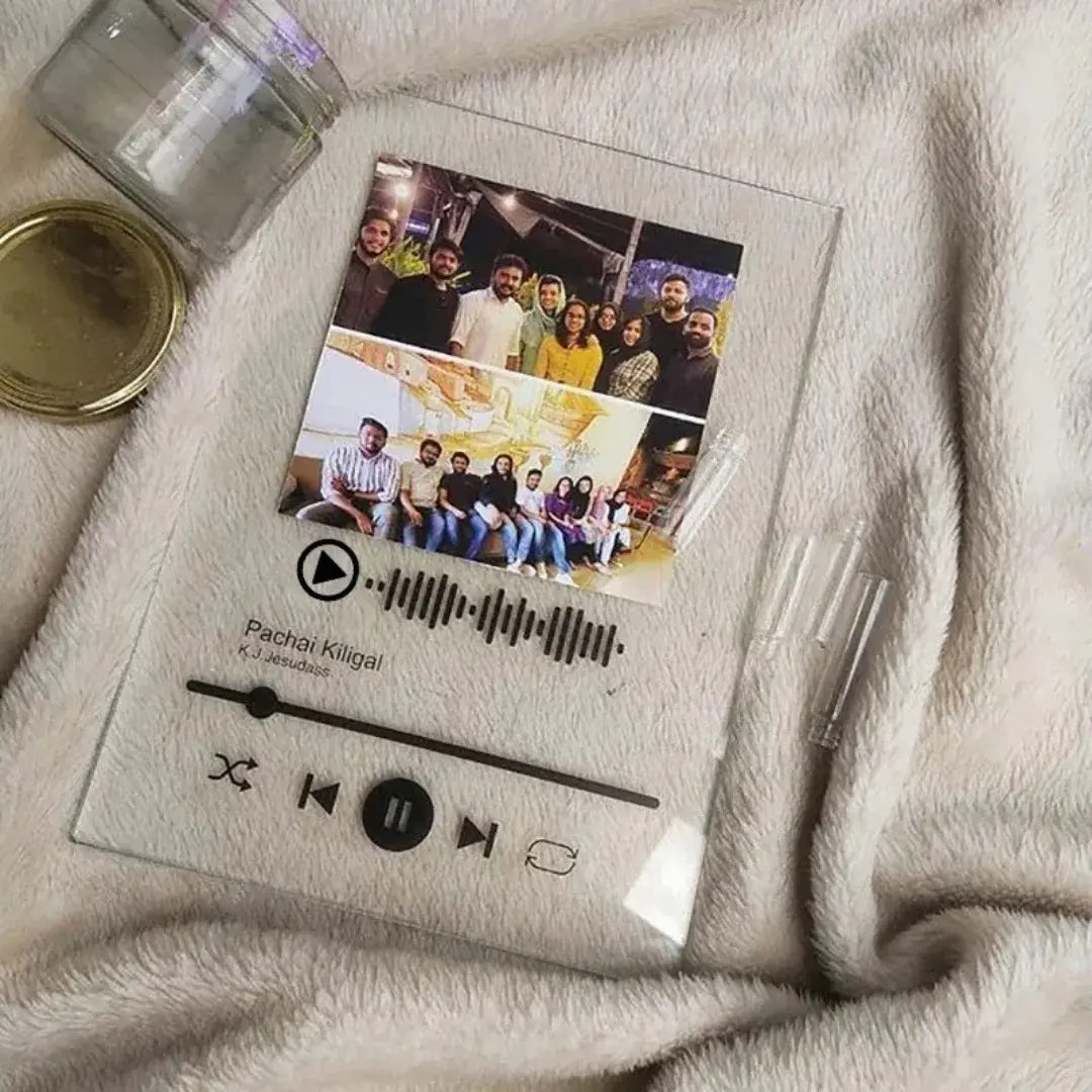 Placa Acrílica com Música Personalizada e Luz LED | Romantizze