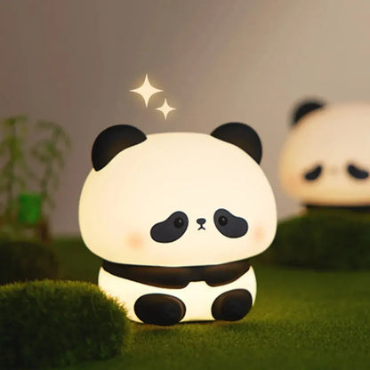 Luminária noturna de panda em silicone com luz LED decorativa – Romantizze
